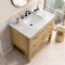 James Martin Vanities Breckenridge 36in Single Vanity, Light Natural Oak w/ 3 CM Arctic Fall Top 330-V36-LNO-3AF - alternate 6